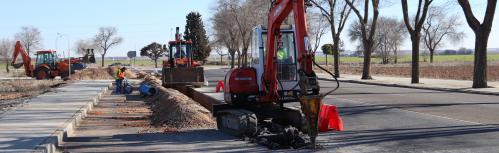 Obras en la red de abastecimiento de agua en Manzanares