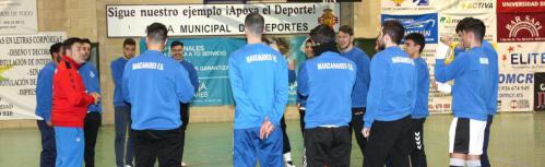 Primer entrenamiento de Chema Jiménez con el Manzanares FS