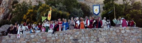 Foto conjunta de los participantes en el Castillo de Calatrava La Nueva