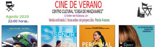 Cartelera del cine de verano mes de agosto