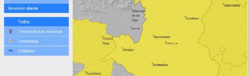 Temperatura para el día de hoy en Manzanares