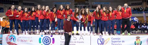 En la selección de balonmano cadete femenina de Castilla-La Mancha hubo tres jugadoras manzanareñas en el último campeonato de España