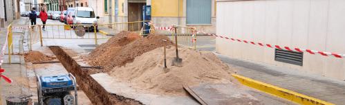 Obras en la calle Lope de Vega