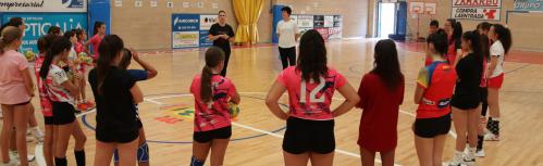 Merche Castellanos en la Handball Academy