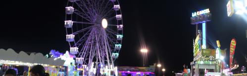 Imagen del recinto de atracciones en la víspera de feria