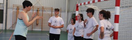 Merche Castellanos en la III Handball Academy