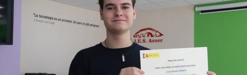 Juan Rodero Madrid, segundo premio en el 35º certamen 'Jóvenes Investigadores'