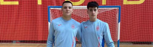 Chino y Javi 'Bule' con la España sub-19 en la Montaigu Futsal Cup 2023