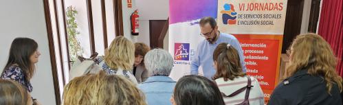 Mesa de acreditaciones en las jornadas que se celebran en Manzanares