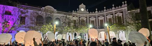 Imágenes del acto del 25N del año pasado en la plaza de la Constitución