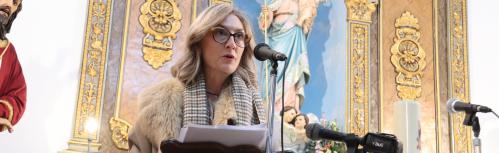 Marian Herrerías durante el pregón