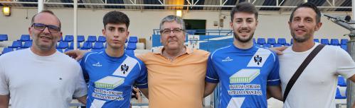 Valerio Céspedes y Pedro Callejas junto a Ángel, Vicario y Ruiz Caba