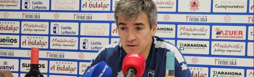 Juanlu Alonso en la previa del partido frente al Córdoba