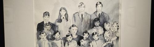 Uno de los retratos de Juana de Juan en la exposición