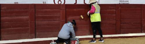 Participantes en un plan de empleo en Manzanares