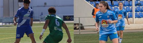 Gonzalo Patón (Manzanares CF) y Sandra Lara (Tosfrit FF Manzanares)