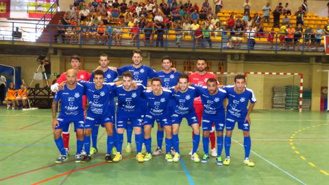 Formación del Manzanares FS ante el Mengíbar