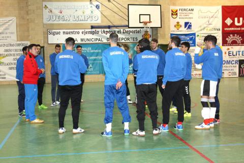 Primer entrenamiento de Chema Jiménez con el Manzanares FS