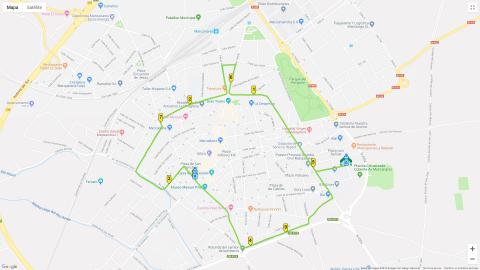 Recorrido de la carrera afectado por el bando