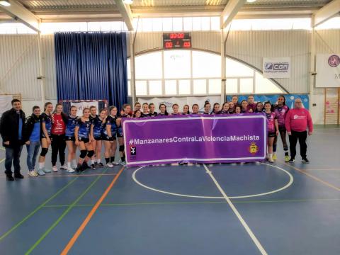 Handball y BM Manzanares se unieron contra la violencia machista