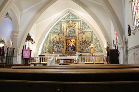 Interior de la ermita de Jesús del Perdón el viernes 13