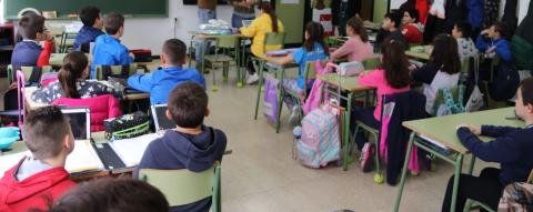 Clase de Primaria en un colegio de Manzanares