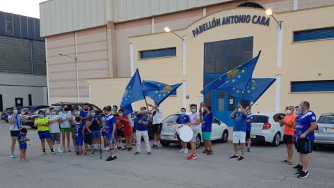 Afición del Manzanares FS ayer en la Bombonera