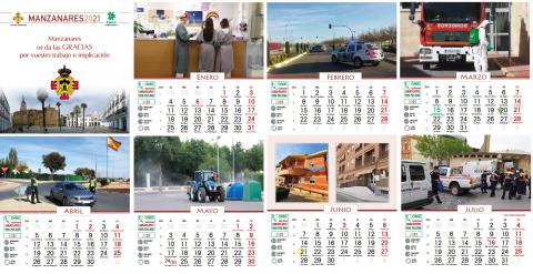 Montaje con algunos de los contenidos del calendario 2021 de la OMIC