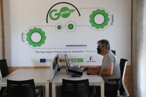 Uno de los participantes en el espacio coworking de Manzanares en pasadas ediciones