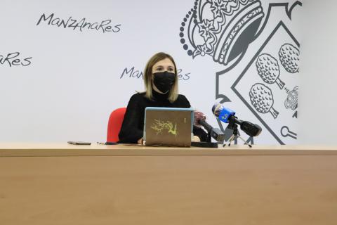 Laura Carrillo en rueda de prensa