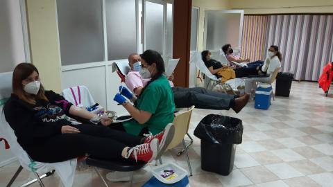 Donaciones de sangre en la sede de la Asociación de Amas de Casa