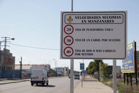 Nuevos límites de velocidad en Manzanares