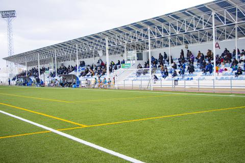 Grada del José Camacho en el partido disputado en febrero ante el Albacete