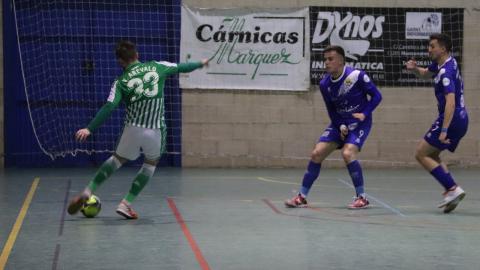 Víctor Arévalo jugando en la Bombonera con el Real Betis Futsal