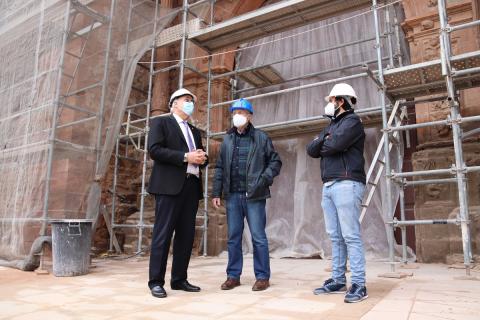 Visita a las obras de rehabilitación de la iglesia de la Asunción