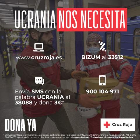 Campaña ayuda Ucrania Cruz Roja