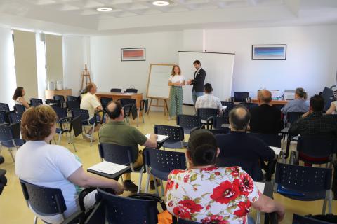 Palacios durante la clausura del curso