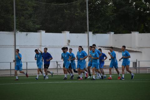 Entrenamiento del grupo de jugadores