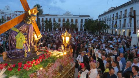 Salida de la imagen de Jesús del Perdón en la procesión de 2018