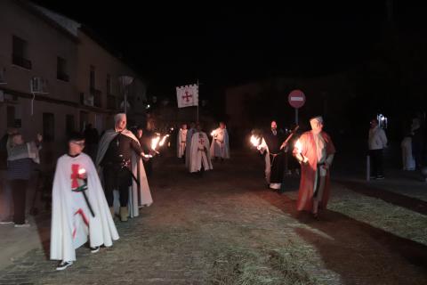 Momento de la procesión de las antorchas del viernes
