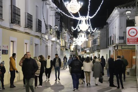 Calle Empedrada en Navidad