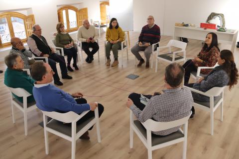 Zúñiga interviene durante la sesión de trabajo con el voluntariado