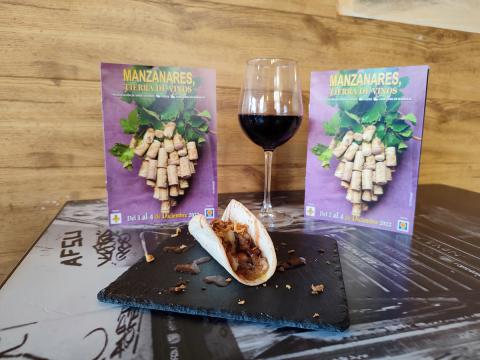 Taco-Jonudo, tapa ganadora de las jornadas 'Manzanares, Tierra de Vinos 2022'