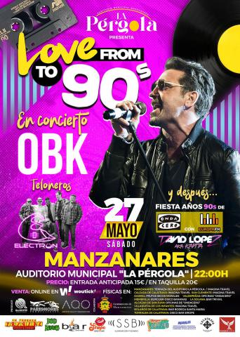 Cartel concierto OBK en Manzanares