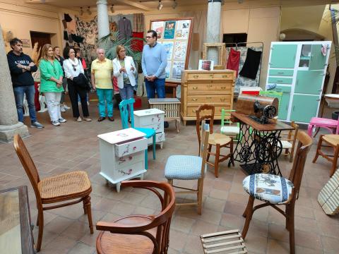 Inauguración de la primera exposición en la Casa de Cultura