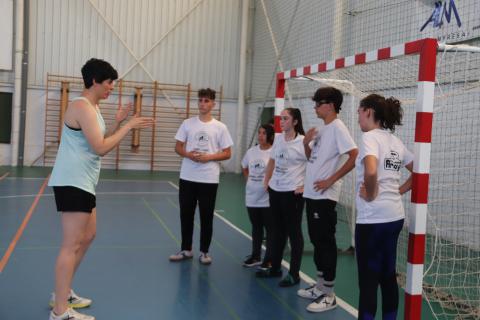 Merche Castellanos en la III Handball Academy