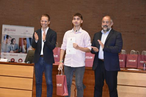 Rodrigo Criado en el acto de reconocimiento de la Universidad de Castilla-La Mancha (Fotografía: UCLM)