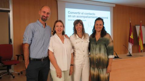 Javier Domínguez, Alfonsa Lara, Raquel Soriano y Prado Zúñiga