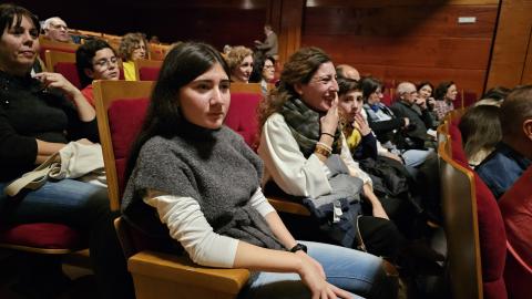 Daniela Hernán en el estreno de 'O corno'