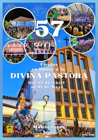Cartel de las fiestas del barrio Divina Pastora 2025